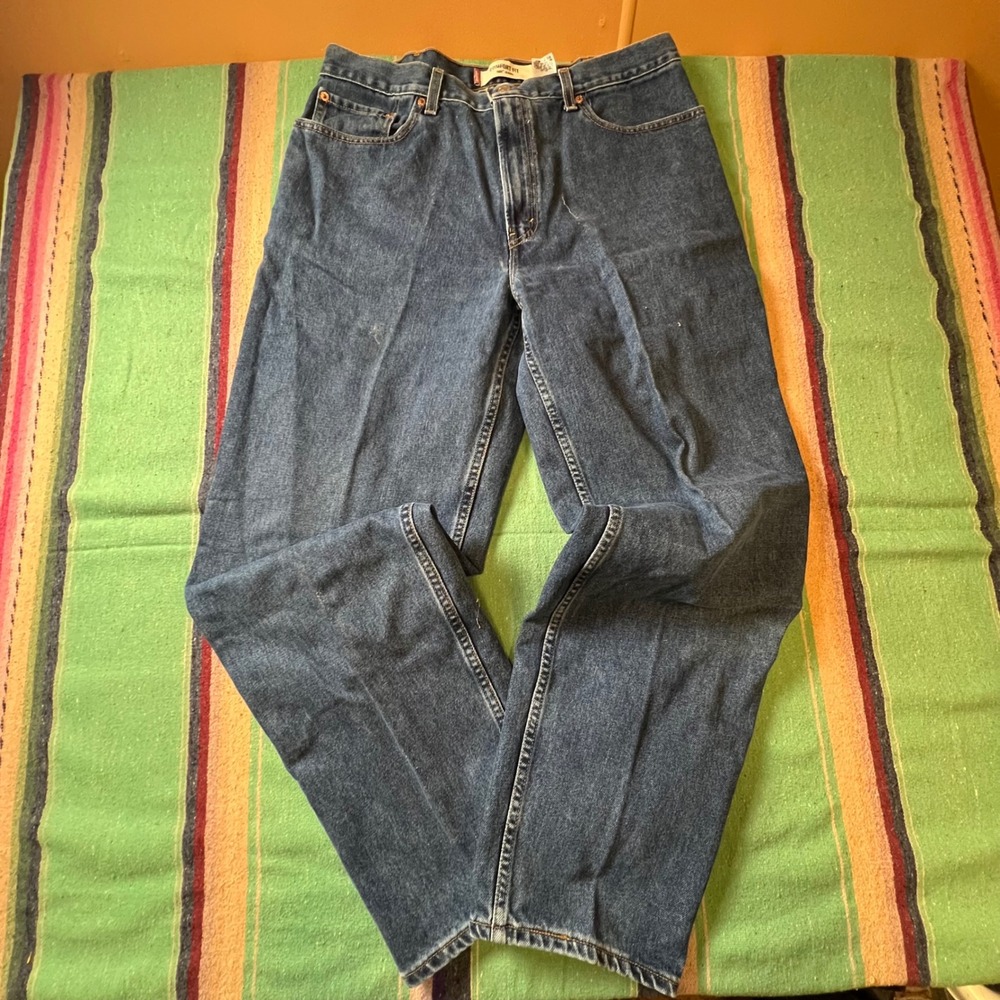Levis 560 Comfort Fit Jeans Mens 38x34 Blue Tapered Leg Baggy Denim 560-0217
